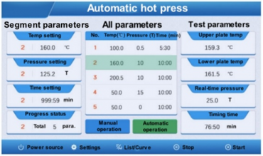 Многосегментный программируемый автоматический  пресс с нагревом плит 25T PP-600D2